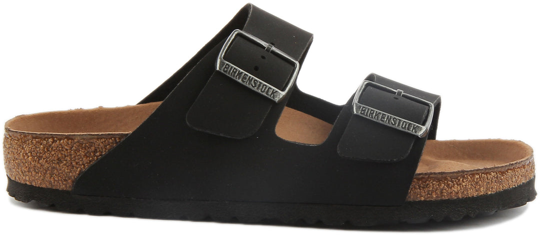 Birkenstock Arizona Vegan Sandali da donna in Birko Flor in nero