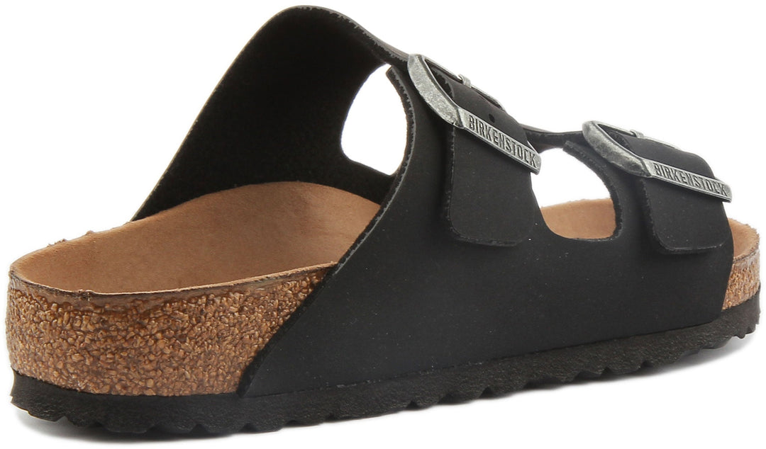 Birkenstock Arizona Vegan Sandali da donna in Birko Flor in nero