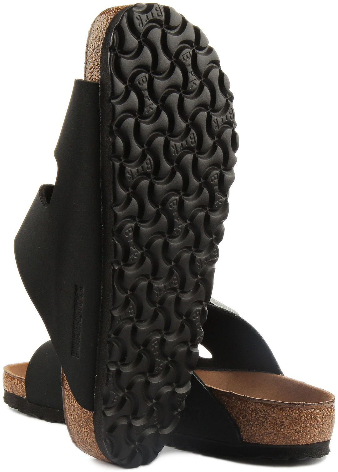 Birkenstock Arizona Vegan Sandali da donna in Birko Flor in nero