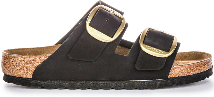 Birkenstock Arizona Big Buckle Sandali in pelle scamosciata da donna neri