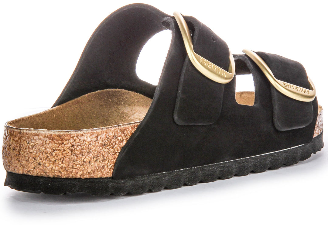 Birkenstock Arizona Big Buckle Sandali in pelle scamosciata da donna neri