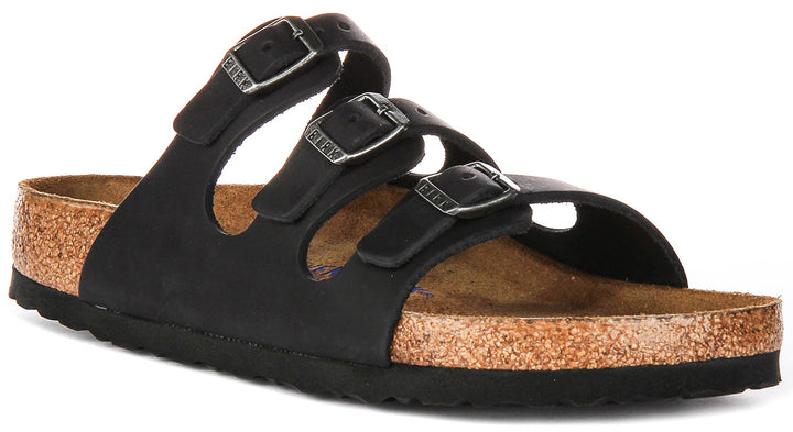 Birkenstock Florida Comfortzool in Zwart | Regular Fit