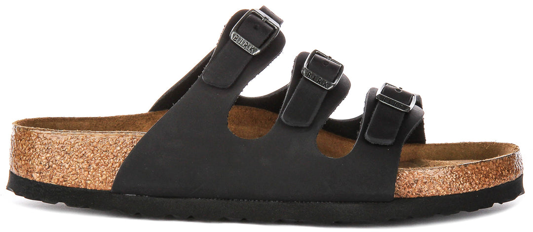 Birkenstock Florida Comfortzool in Zwart | Regular Fit