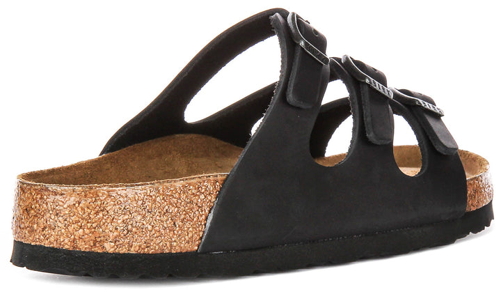 Birkenstock Florida Comfortzool in Zwart | Regular Fit