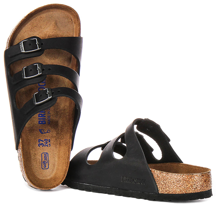 Birkenstock Florida Comfortzool in Zwart | Regular Fit