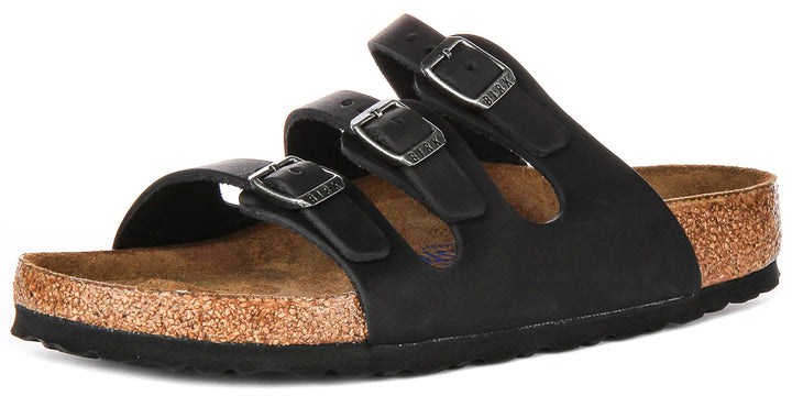 Birkenstock Florida Comfortzool in Zwart | Regular Fit