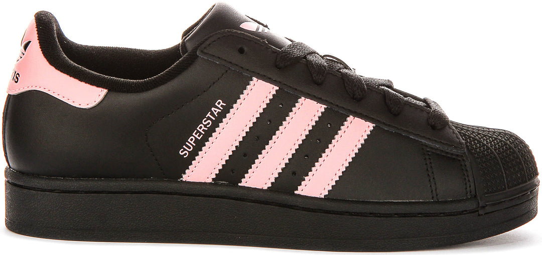 Adidas Superstar II J In Black Pink For Juniors