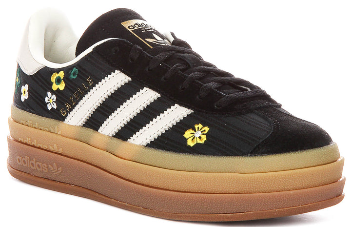 Adidas Gazelle Bold X Liberty Colab in Nero Bianco per Donna