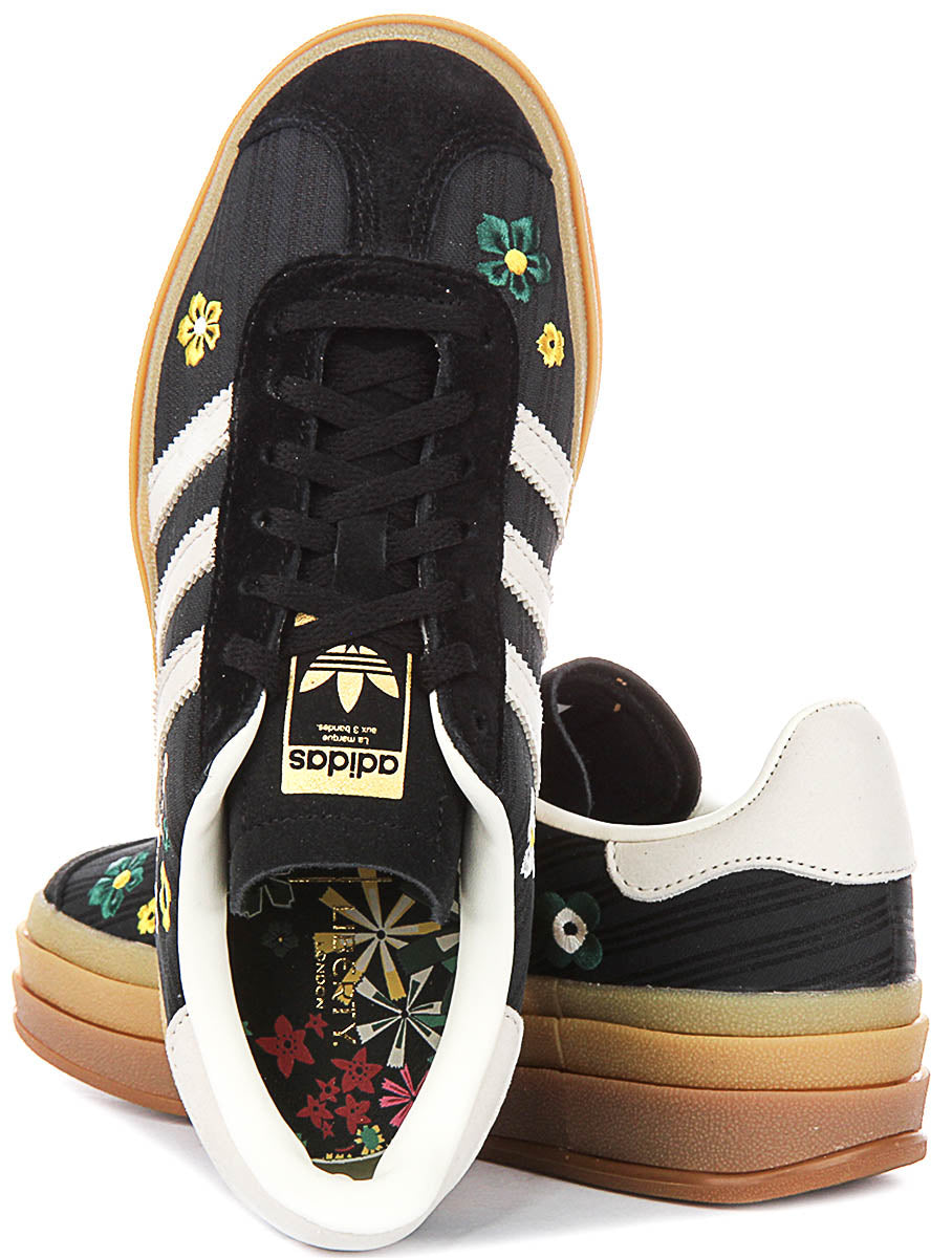 Adidas Gazelle Bold X Liberty Colab in Nero Bianco per Donna