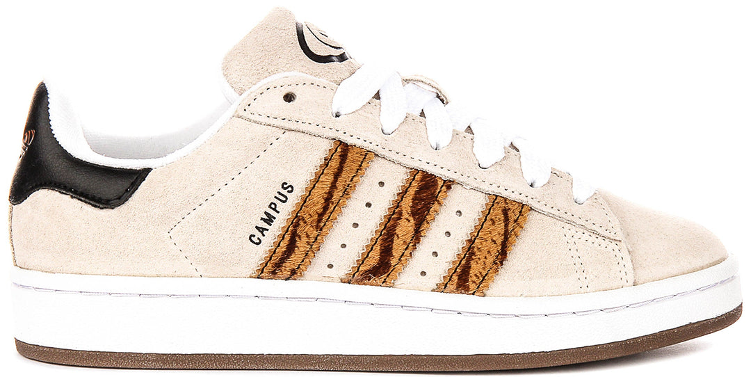 Adidas Campus 00S en Beige con Rayas de Leopardo para Junior