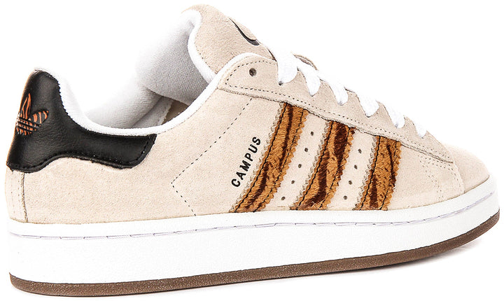 Adidas Campus 00S en Beige con Rayas de Leopardo para Junior