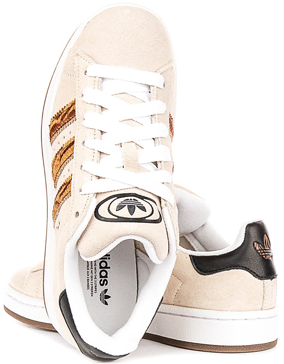 Adidas Campus 00S en Beige con Rayas de Leopardo para Junior