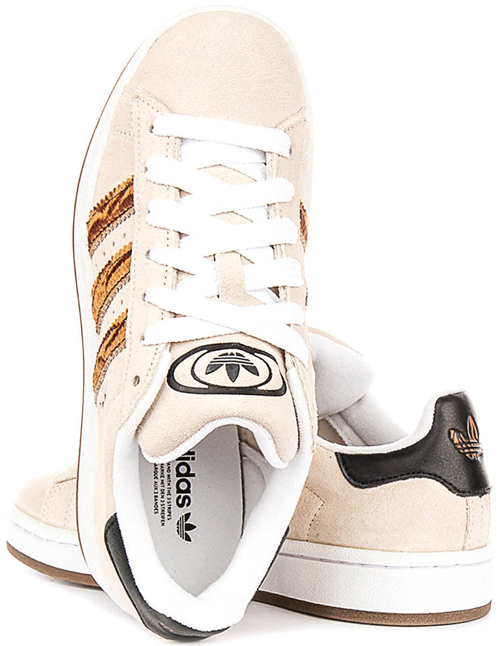Adidas Campus 00S en Beige con Rayas de Leopardo para Junior