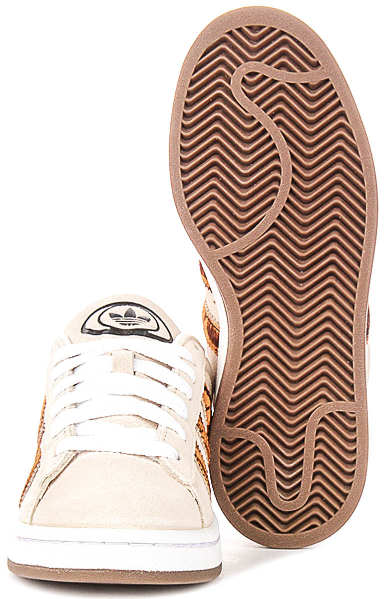 Adidas Campus 00S en Beige con Rayas de Leopardo para Junior