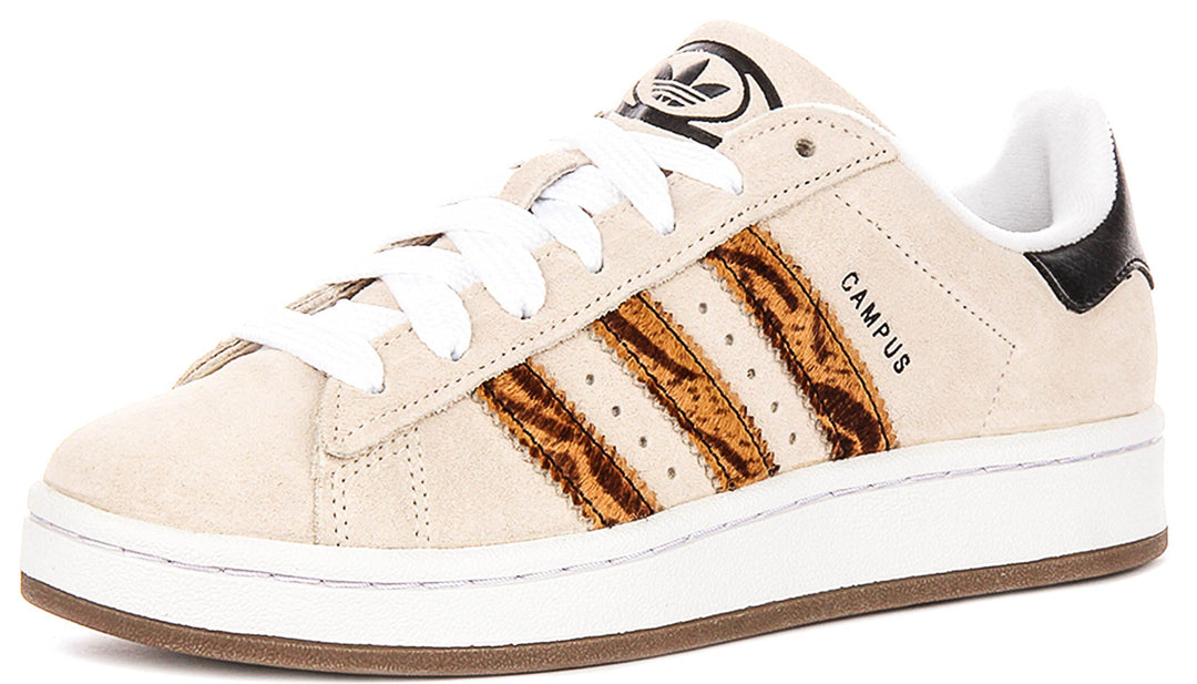 Adidas Campus 00S en Beige con Rayas de Leopardo para Junior