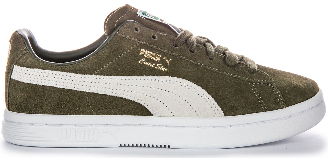 Puma Vintage Scarpe Quotidiane in Pelle Scamosciata Verde Foresta