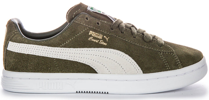 Puma Vintage Scarpe Quotidiane in Pelle Scamosciata Verde Foresta