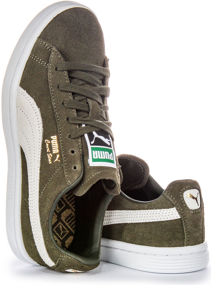 Puma Vintage Scarpe Quotidiane in Pelle Scamosciata Verde Foresta