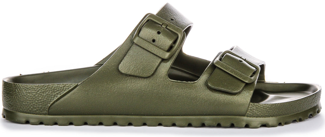 Birkenstock Arizona EVA Sandali con Due Cinturini in Gomma Stile EVA in Kaki