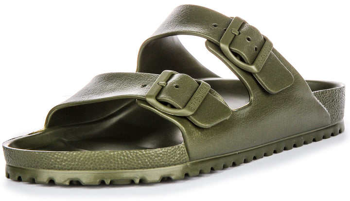 Birkenstock Arizona EVA Sandali con Due Cinturini in Gomma Stile EVA in Kaki