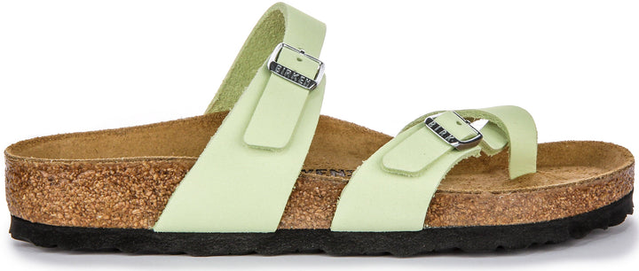 Birkenstock Mayari Dames Sandalen in Nubuck met Gesp en Band in Lime