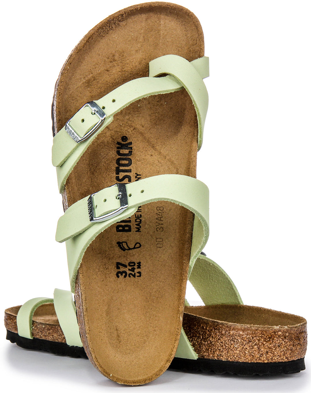 Birkenstock Mayari Dames Sandalen in Nubuck met Gesp en Band in Lime
