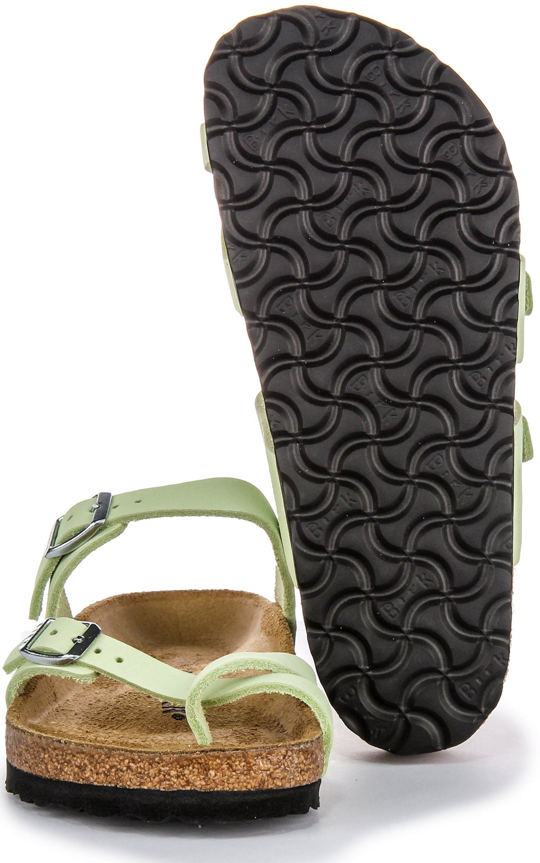 Birkenstock Mayari Dames Sandalen in Nubuck met Gesp en Band in Lime