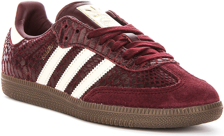 Adidas Samba OG W in Bordeaux Stampa Serpente per Donna