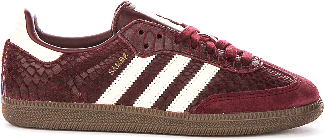 Adidas Samba OG W in Bordeaux Stampa Serpente per Donna