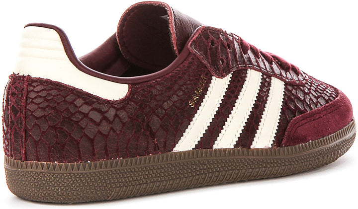 Adidas Samba OG W in Bordeaux Stampa Serpente per Donna