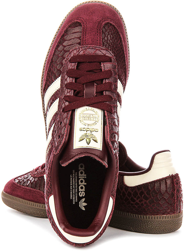 Adidas Samba OG W in Bordeaux Stampa Serpente per Donna