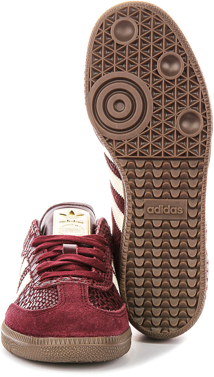 Adidas Samba OG W in Bordeaux Stampa Serpente per Donna
