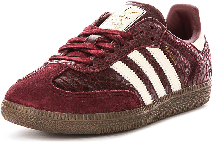 Adidas Samba OG W in Bordeaux Stampa Serpente per Donna