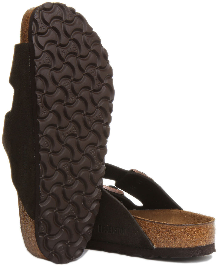 Birkenstock Arizona BS Sandalo a doppio cinturino in pelle da donna in mocca