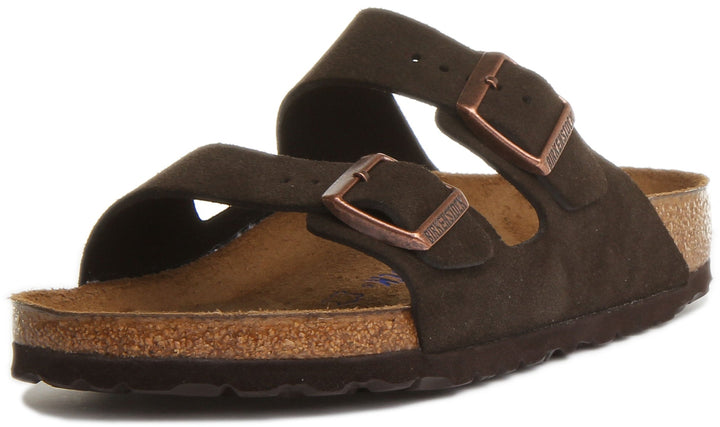 Birkenstock Arizona BS Sandalo a doppio cinturino in pelle da donna in mocca