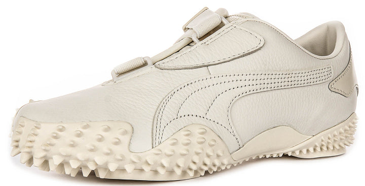 Puma Mostro Leer in Off White