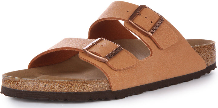 Birkenstock Arizona BS Sandalo vegano Birko Flor a due cinturini pesca