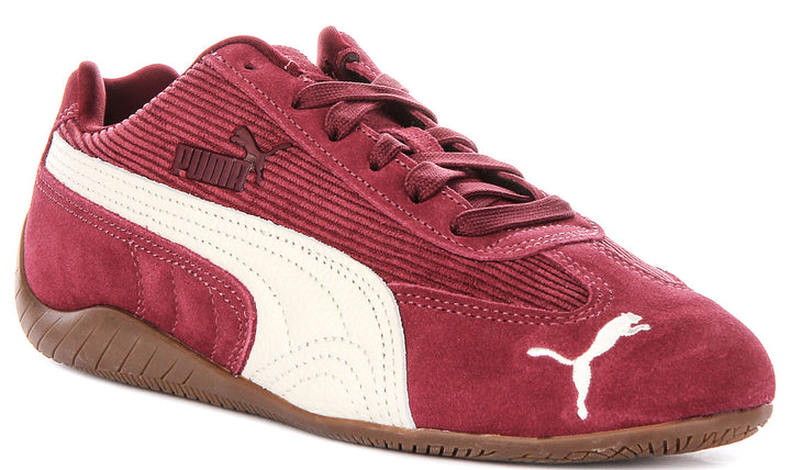 Puma Speedcat en velours côtelé bordeaux  