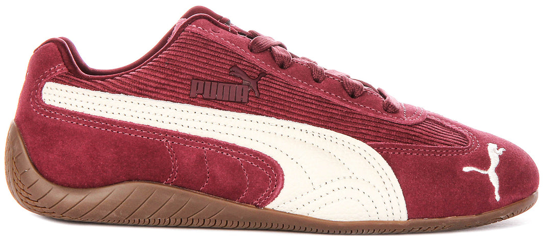 Puma Speedcat en velours côtelé bordeaux  