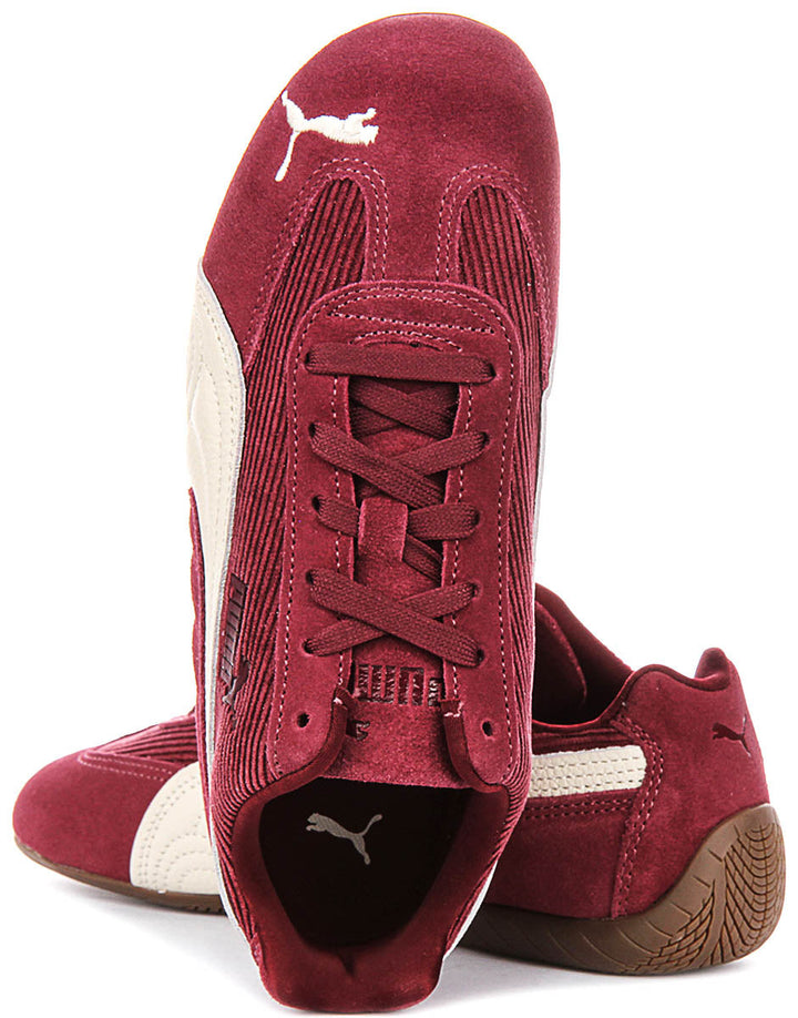 Puma Speedcat en velours côtelé bordeaux  