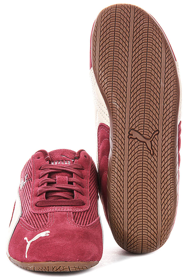 Puma Speedcat en velours côtelé bordeaux  
