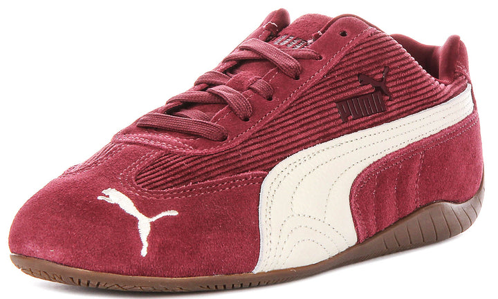 Puma Speedcat en velours côtelé bordeaux  