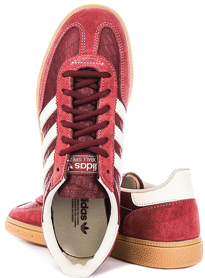 Adidas Handbal Spezial in rood krokodillenprint