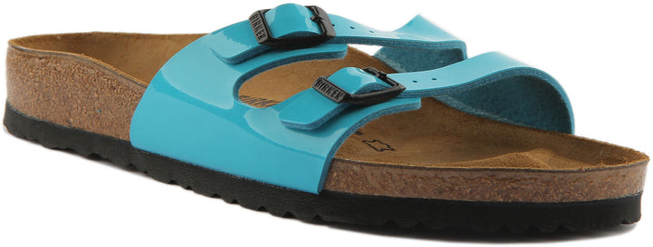 Birkenstock Ibiza Sandali Birko Flor a doppio cinturino da donna in blu navy