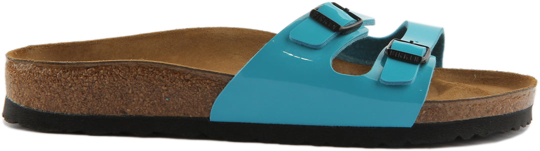 Birkenstock Ibiza Sandali Birko Flor a doppio cinturino da donna in blu navy