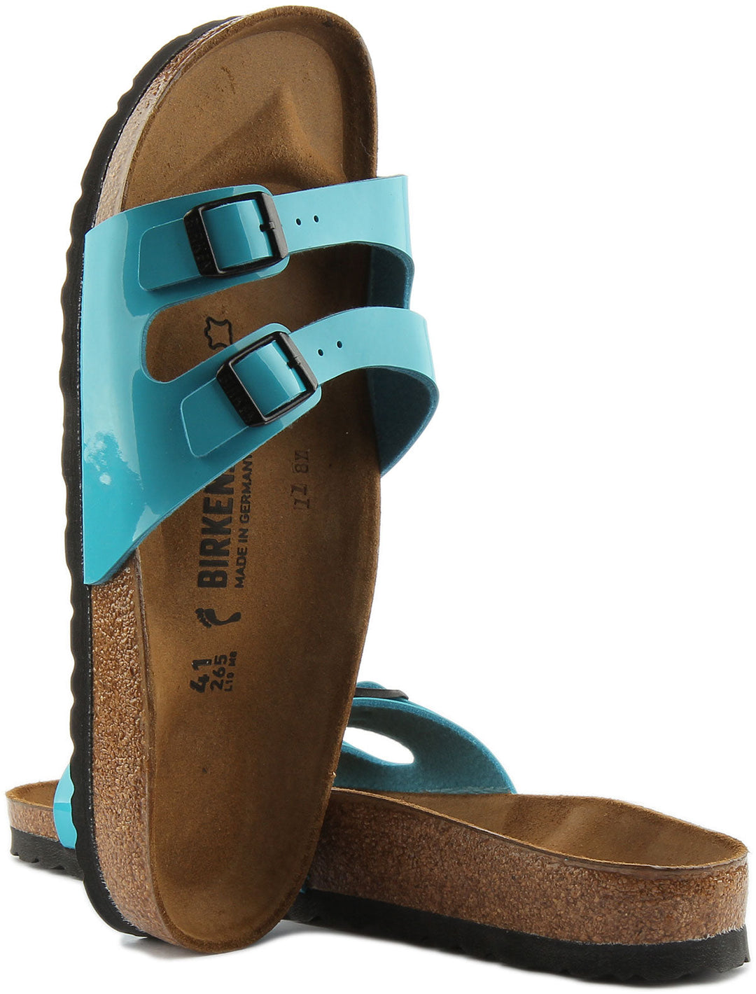 Birkenstock Ibiza Sandali Birko Flor a doppio cinturino da donna in blu navy