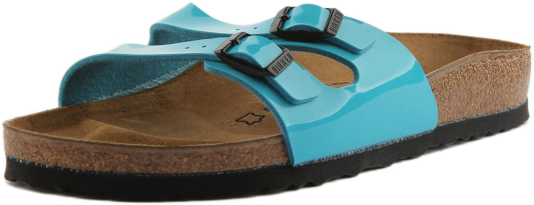 Birkenstock Ibiza Sandali Birko Flor a doppio cinturino da donna in blu navy