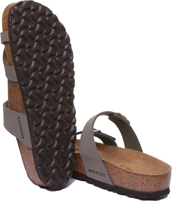 Birkenstock Mayari Elektrisk sandal med metalliska remmar för kvinnor i stenfärg