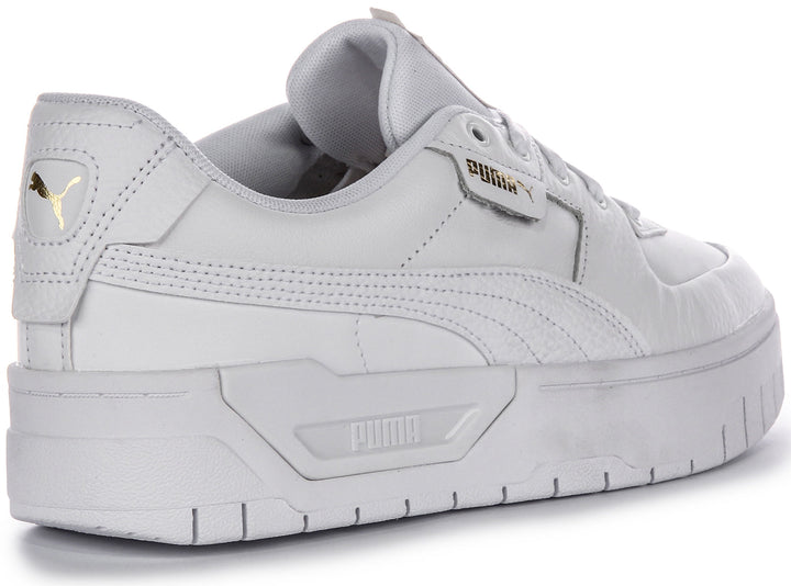 Puma Cali Dream zapatillas para mujer en cuero blanco modelo clásico con cordones