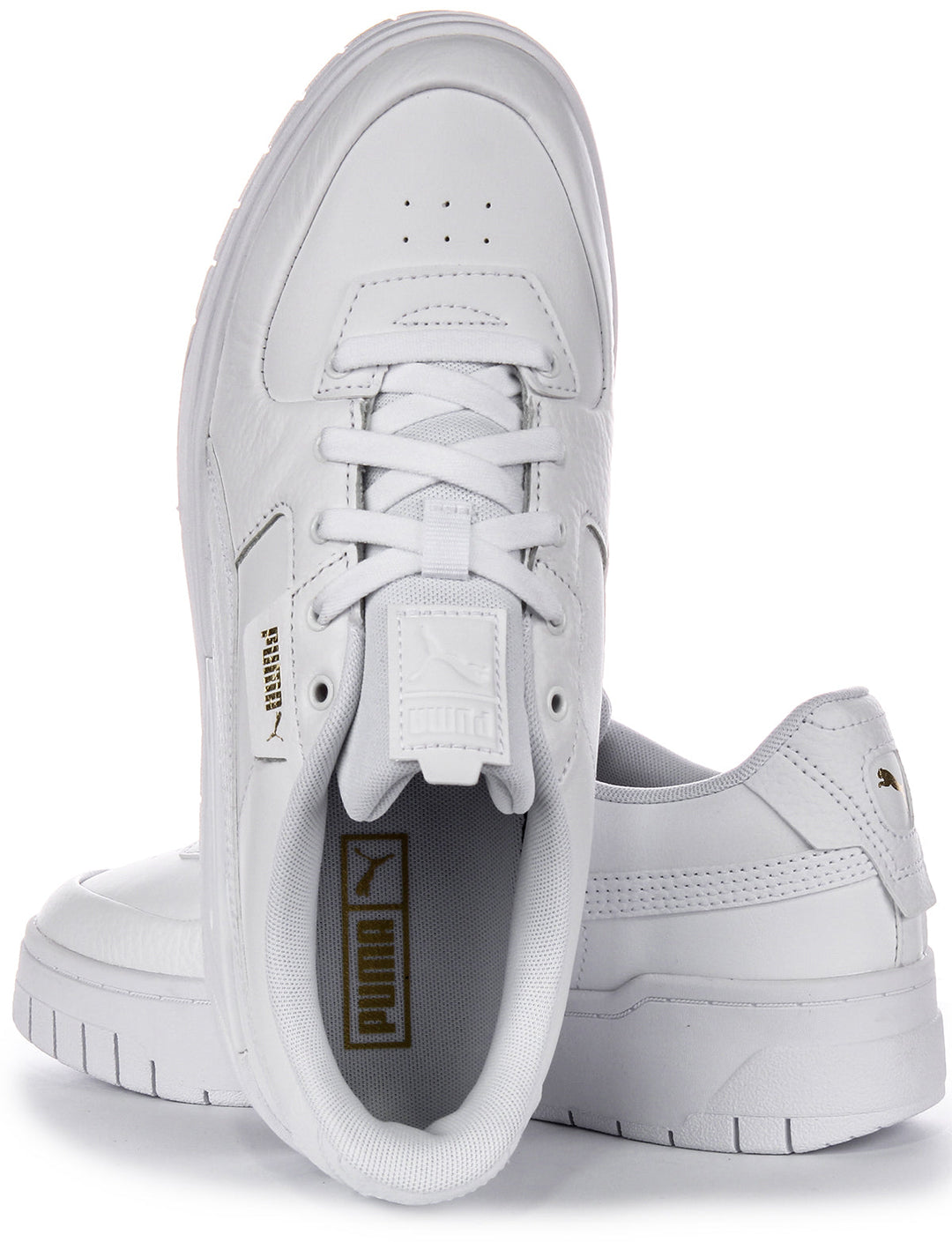 Puma Cali Dream zapatillas para mujer en cuero blanco modelo clásico con cordones